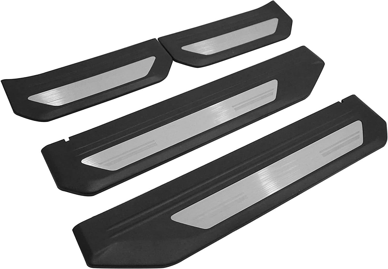 Vesul 4PCs Outside Door Sill Scuff Plate Guard Door Entry Pad Compatible with HR-V HRV 2016 2017 2018 2019