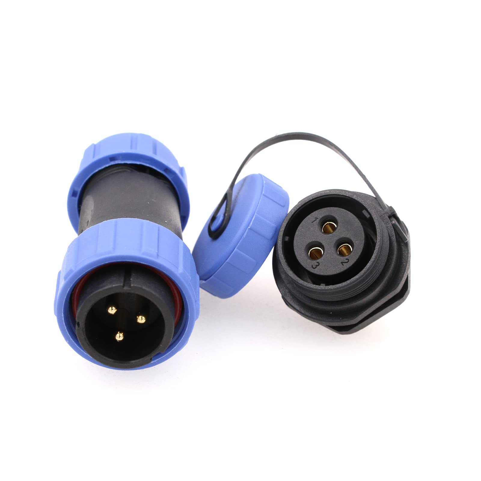 ZBLZGP HE21 3 Pin Connector 30A 8-12mm Cable IP68 Waterproof Connector Plug Male Socket Female Aviation Circular Industrial LED Lighting