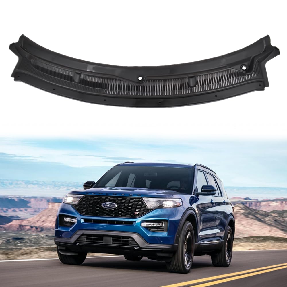 Photo 1 of Lamerto BB5Z-78022A68-AA Windshield Wiper Cowl Grille Top Replacement for Ford Explorer Base 3.5 3.7 2.0L 2.3L 2011-2019# BB5Z78022A68AA Black Front Top Windshield Cowl Grille