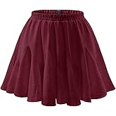 bridesmay Women's Pleated Mini Skirts with Shorts Y2K Flowy Ruffle Skater Skirt for Women Trendy 2026