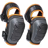 Klein Tools 60491 Knee Pads, Hinged Gel Foam, Black | Heavy-Duty Gel Foam Protective Knee Pads with Quick-Fasten Buckle and Thigh Strap