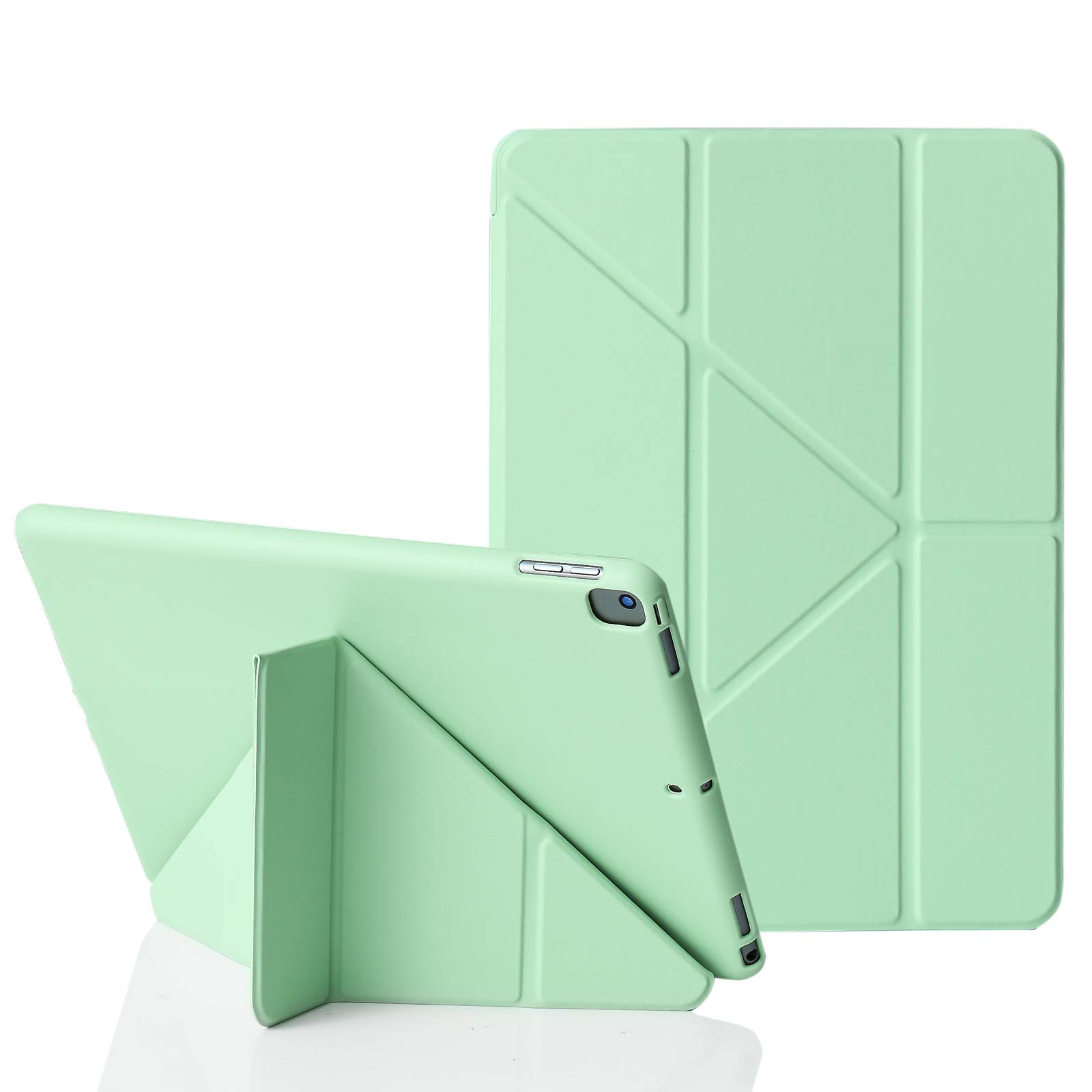 MuyDoux Origami iPad 10.2 Inch Case for 9th, 8th & 7th Generation, 5-in-1 Multiple Viewing Angles, Auto Wake Sleep Soft Back Cover, Green โ image 1