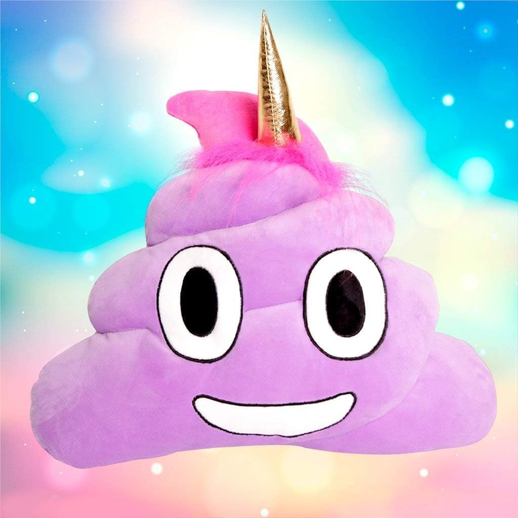 unicorn poop emoji pillow
