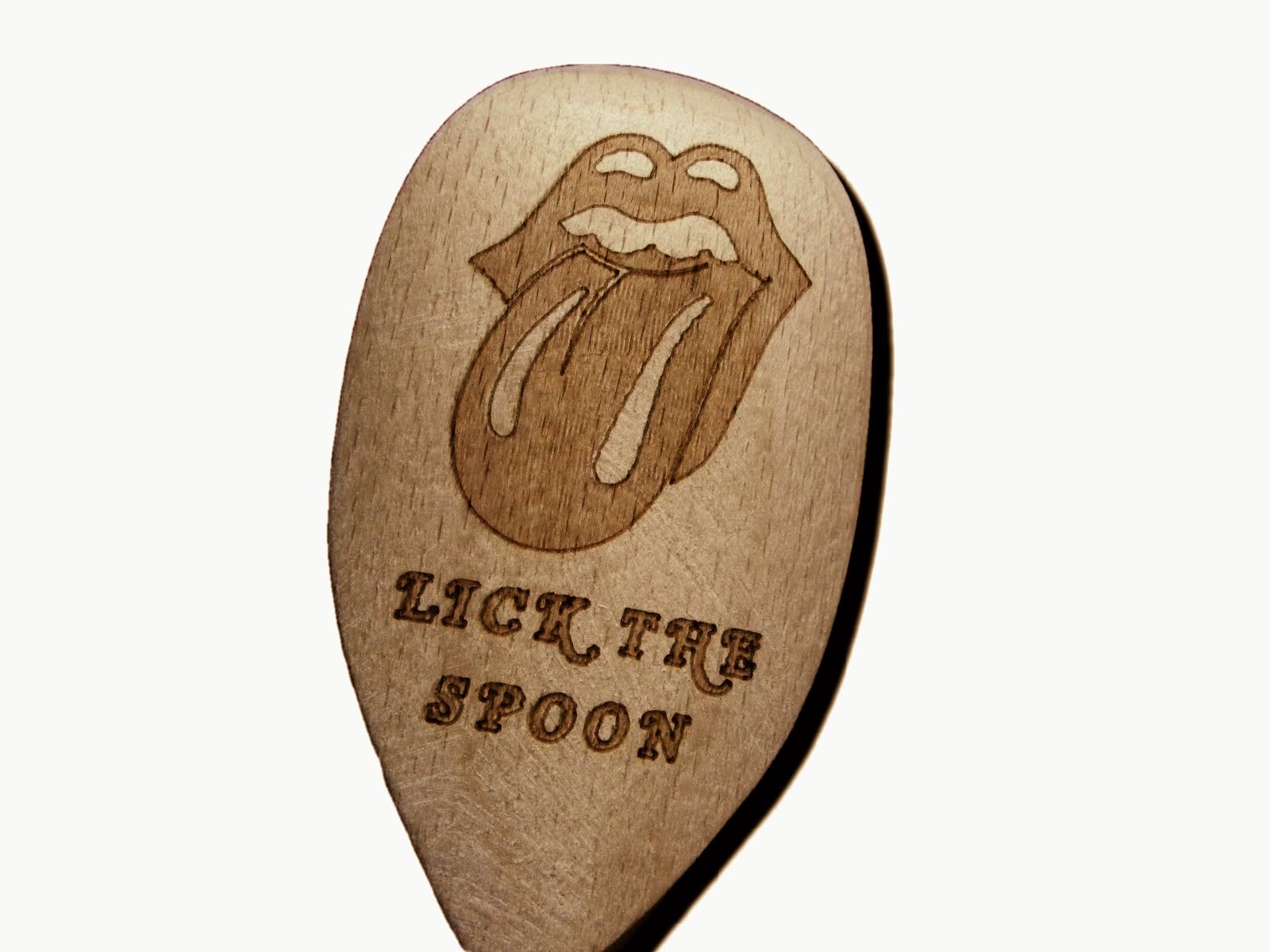 Rolling Stones HOT Lips Inspired Wooden Baking Spoon Birthday Present Fan Gift