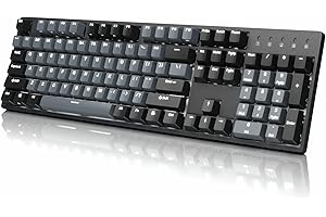 DURGOD K310 Corona White Backlit Full Size Mechanical Keyboard | 104 Keys Full Size | USB C Wired | Doubleshot PBT Keycaps | Programmable Keys | NKRO | Windows & Mac (Corona, Cherry MX Brown Switch)