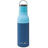 Metro Water Bottle, Double Lined Insulated Water Bottle with Pop-Up Straw and Handle, Keeps Drinks Cold for 24hrs Sleek Durable Design for Stylish Hydration 22oz/650ml, BPA Free