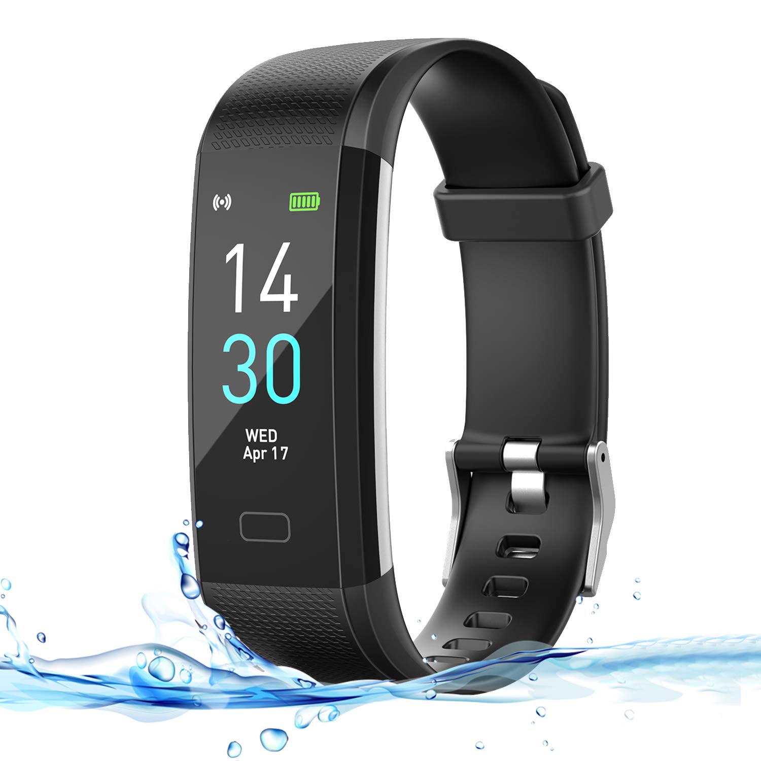 HSW M2 Smart Band Bracelet Watch Bluetooth Smartband Blood Pressure Blood Oxygen Oximeter Heart Rate Monitor Pedometer Fitness Tracker WristBand For IOS Android iPhone Samsung (Black)