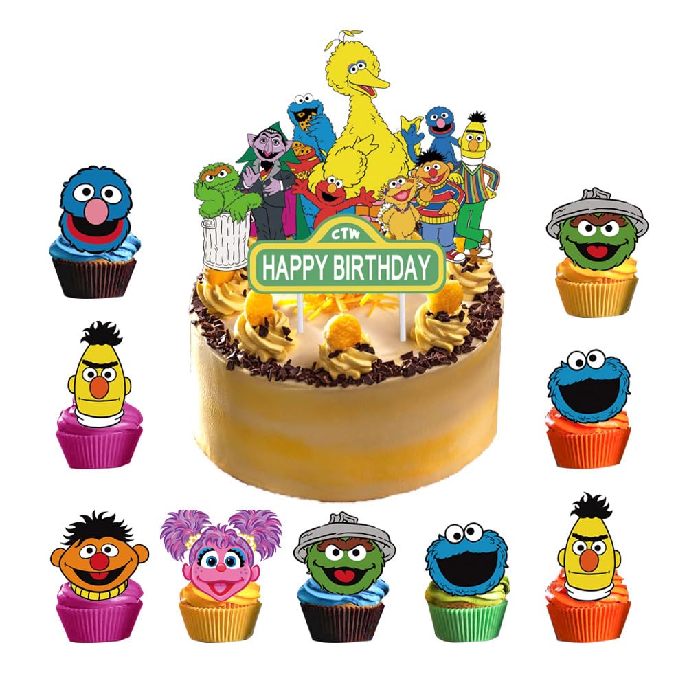 25PCS Cake Toppers Cupcake Toppers Cake Decorations Birthday Party Supplies Decorations (Style 9)