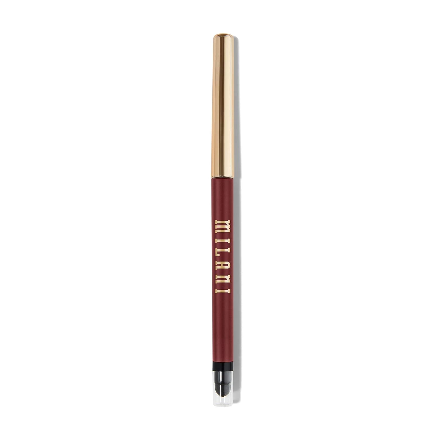 Milani Stay Put Eyeliner - Picante (0.01 Ounce) Cruelty-Free Self-Sharpening Eye Pencil with Built-In Smudger - Line & Define Eyes with High Pigment Shades for Long-Lasting Wear