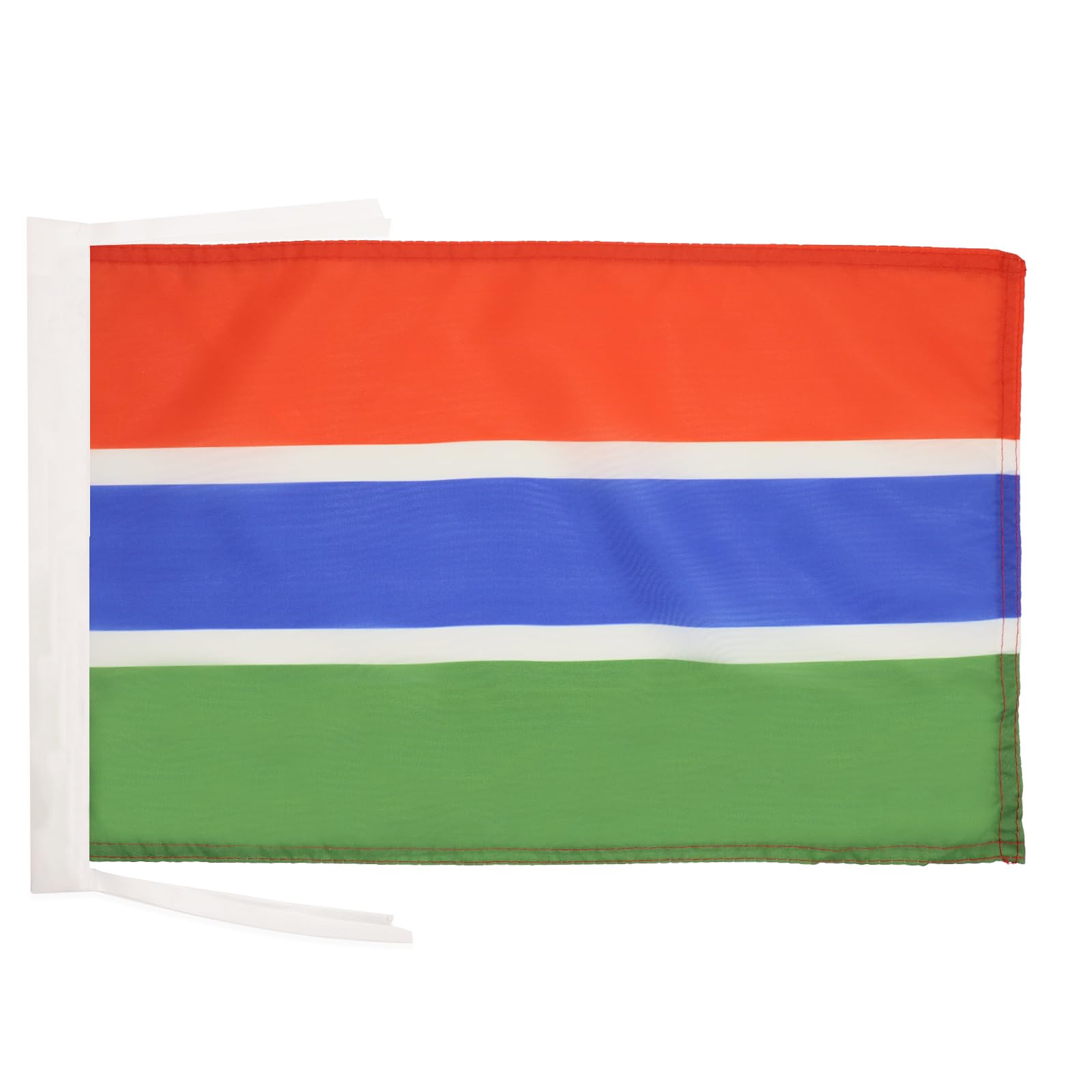 AZ FLAG - Gambia Flag - 18'' x 12'' - 100% Polyester Gambian Small Banner with Two Cords - Fade Resistant - Vivid Colors - 18x12 in - 45x30 Cm