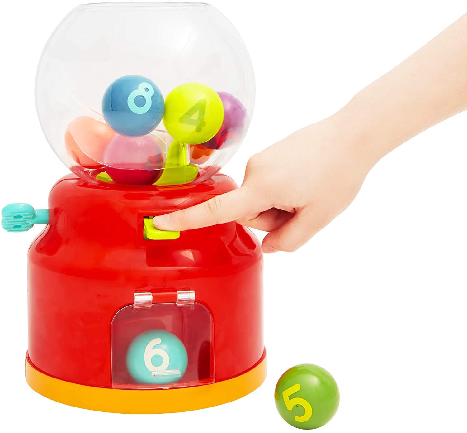 Battat – Bubble Dispenser for Kids – Mini Vending Machine Toy – 10 Colorful Number Balls – Numbers & Colours Gumball Machine – Toddlers 12 Months+