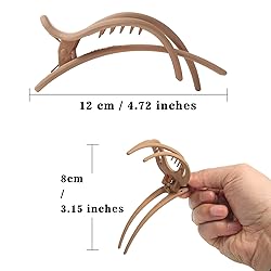 French Concord Hair Clips Claw - 6Pcs Side Slid