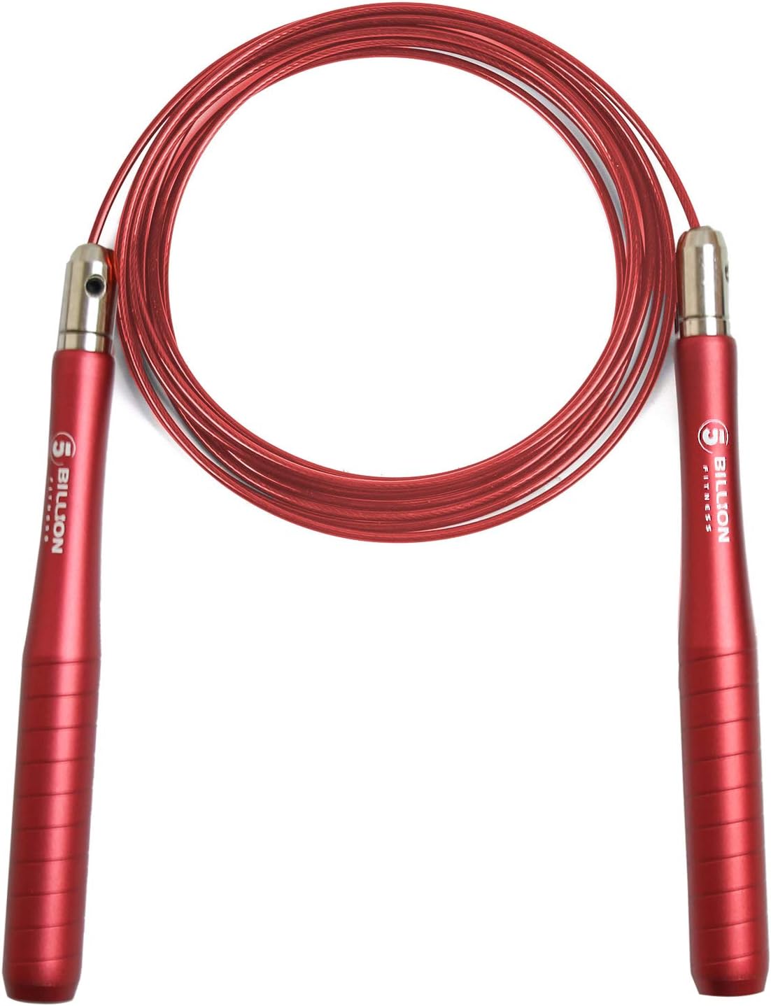 5BILLION Skipping Rope & Speed Jump Rope - Ball Bearings - Adjustable Self Locking - Workout for Double Unders, Exercise, WOD, Outdoor, MMA & Boxing Training
