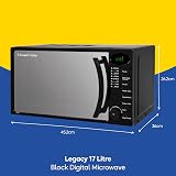 Russell Hobbs RHM1714B 17L 700W Black Digital Solo Microwave view 3