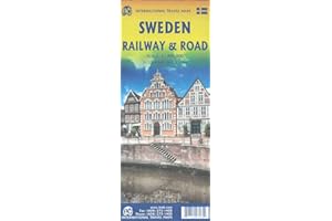 Sweden Rail and Road Travel Reference Map 1: 900K