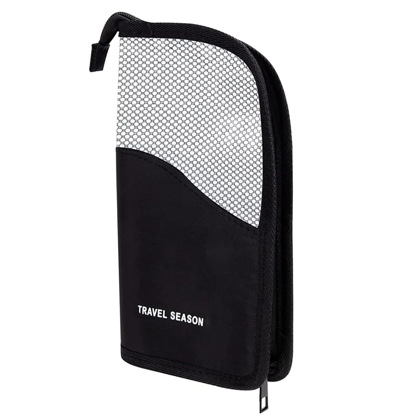 Travel Makeup Brush Bag Waterproof Stand-Up Makeup Brush Holder Half Clear Cosmetic Brush Organiser Bag Multifunctional Cosmetic Zipper Pouch for Pencil Case Pen Case (Black)