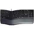 CHERRY KC 4500 Ergo Ergonomic Keyboard, UK Layout (QWERTY), Wired, Memory Foam Wrist Rest, Curved Keypad, Black