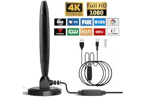 KOYETUBS TV Antenna,TV Antenna Indoor, TV Antenna for Local Channels,780+ Long Distance Indoor Amplified HDTV Antenna,Support 4K 1080p All Television Outdoor Smart TV Antenna