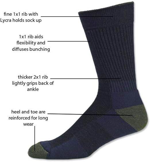 Orvis Men's Invincible Extra Socks, 3pairs Large Black Amazon.co.uk