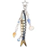 XGALBLA Cute Lifelike Fish Keychain, Aesthetic Y2K Charms Keychain Accessories for Bag Charms Purse Gift, Fishing Gifts