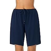 Nautica Womens Sleep Bermuda Shorts - Lightweight, Breathable Pajama Bottoms - Cotton Knit Jersey Sleepwear and Loungewear