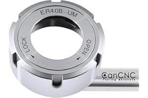 CanCNC Tooling Solutions ER40B-UM Slotted Collet Chuck Nut, Balanced to 18,000 RPM at G2.5, 0537-4000