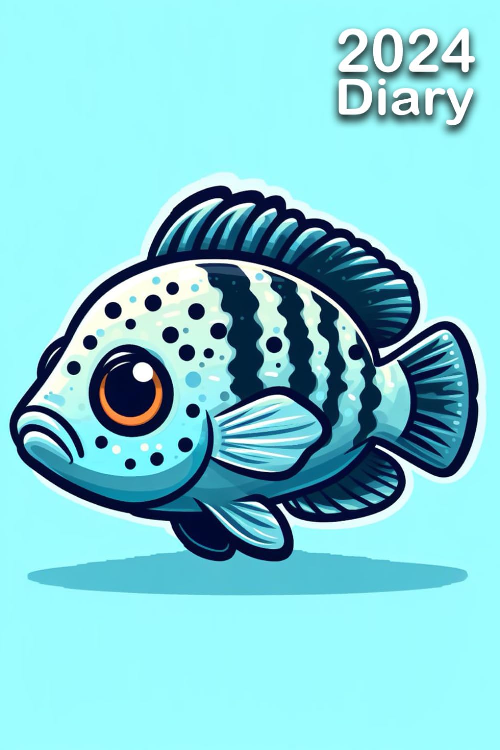 2024 Diary: Jack Dempsey Cichlid Fish | A5 Week to View Dated from Jan 2024 to Dec 2024 | Weekly Planner Agenda Personal Organiser