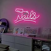 Nails Neon Sign, Custom Led Nail Salon, Beauty Room Wall Art,Salon Room Signs,Lash Room Welcome Sign,Neon Beauty Art