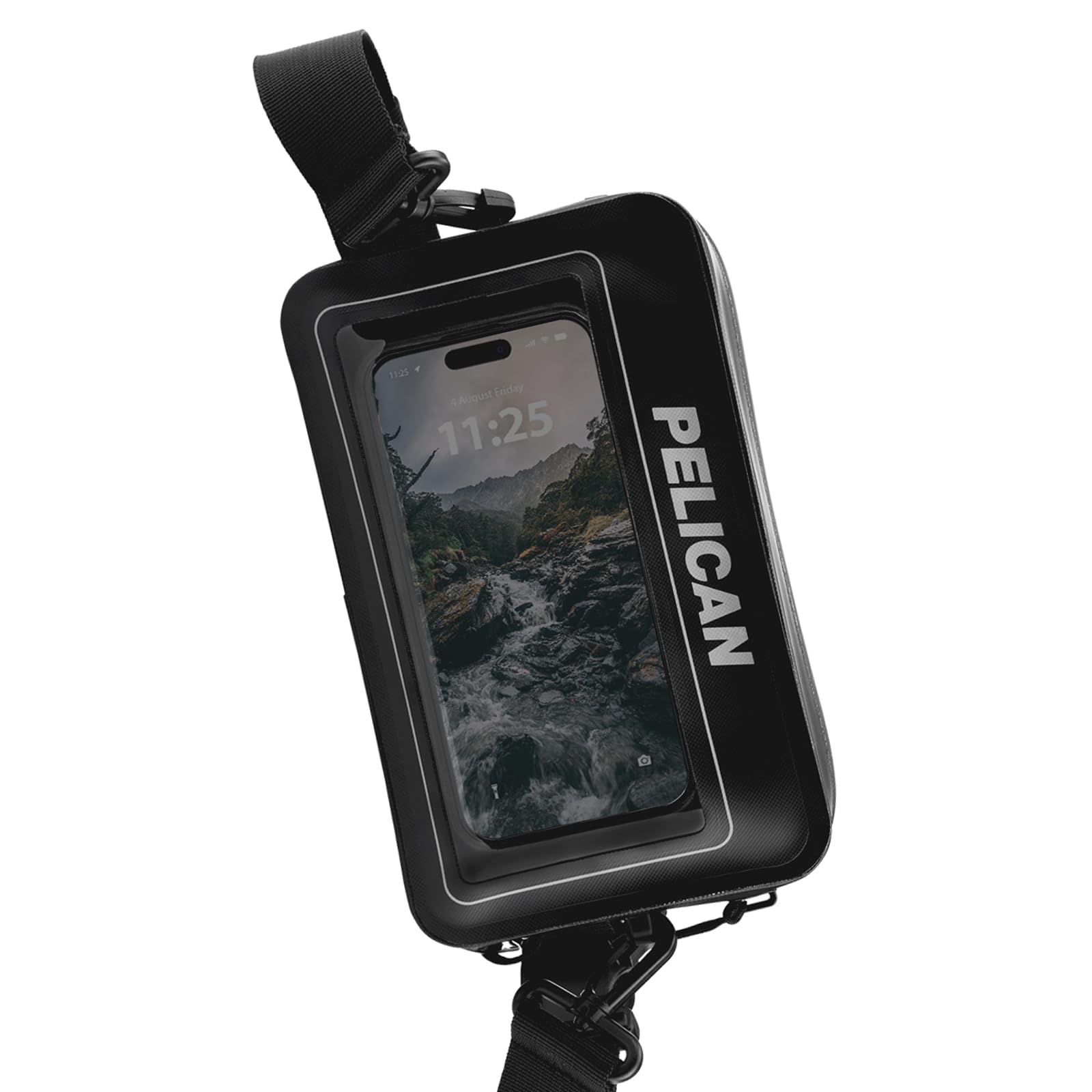 Pelican Marine Water-Resistant Sling Bag - Crossbody Chest/Shoulder Bag for Men with Adjustable Strap and Touchscreen Compatible Phone Compartment - Travel Daypack for Camping, Hiking, Biking and More