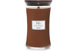 WoodWick Large Hourglass Scented Candle, Humidor - Premium Soy-Paraffin Blend Wax, Pluswick Innovation Wood Wick, Long Lasting Fragrance and Iconic Design
