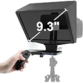 Glazon 9.3" Teleprompter for Phone, Camera with App &amp; Bluetooth Remote | Compatible with IOS &amp; Android, Support Phones, Tablets, DSLR &amp; Mirrorless Cameras, for Video Creation
