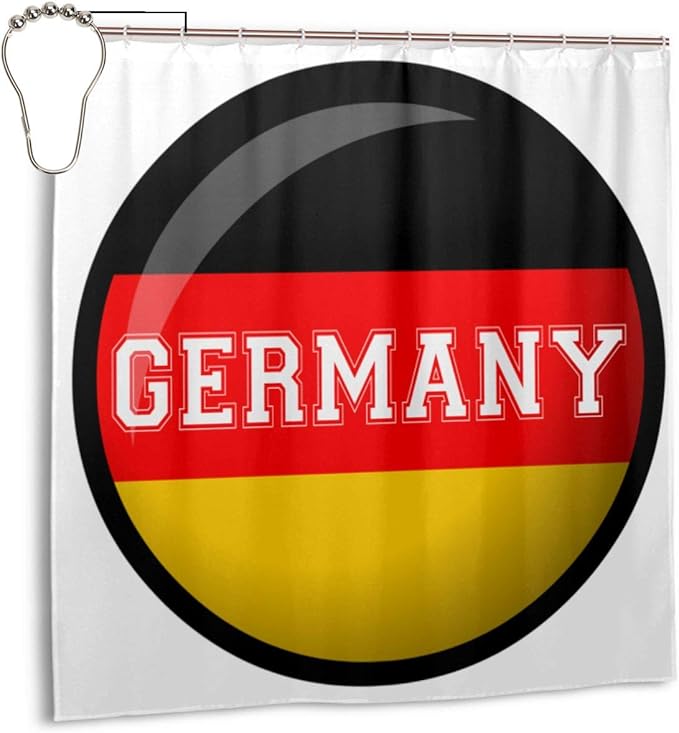 Circle German Flag Shower Curtain Stylish and Beautifully