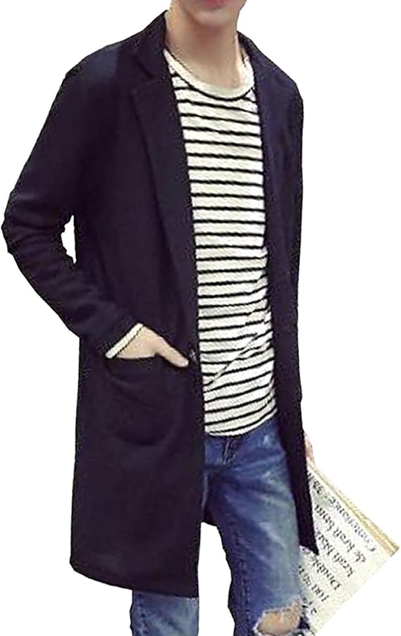 Sheya カーディガン メンズ トップス ロング丈 羽織 シンプル Amazon