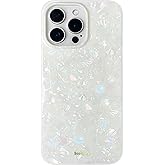 SCORPIFY for iPhone 16 Pro Max Case [Compatible with MagSafe] with Colorful Pearl Iridescent Design, Cute Clear Magnetic Phone Cover for Women Girls and Men, Bumper with Mother of Pearl Shell Pattern