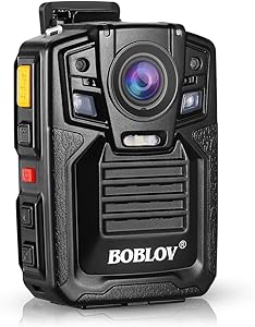 Body Worn Camera with Audio, BOBLOV 1296P Police Body Cameras for Law Enforcement, Security Guard, Waterproof Body Mounted Cam DVR Video IR with Night Vision, 170° Wide Angle 【Built in 32GB】