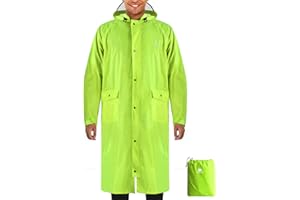 ANYOO Hood Rain Poncho Waterproof Lightweight Raincoat for Men Women Adult with Pocket for Hiking Camping Outdoor Activities