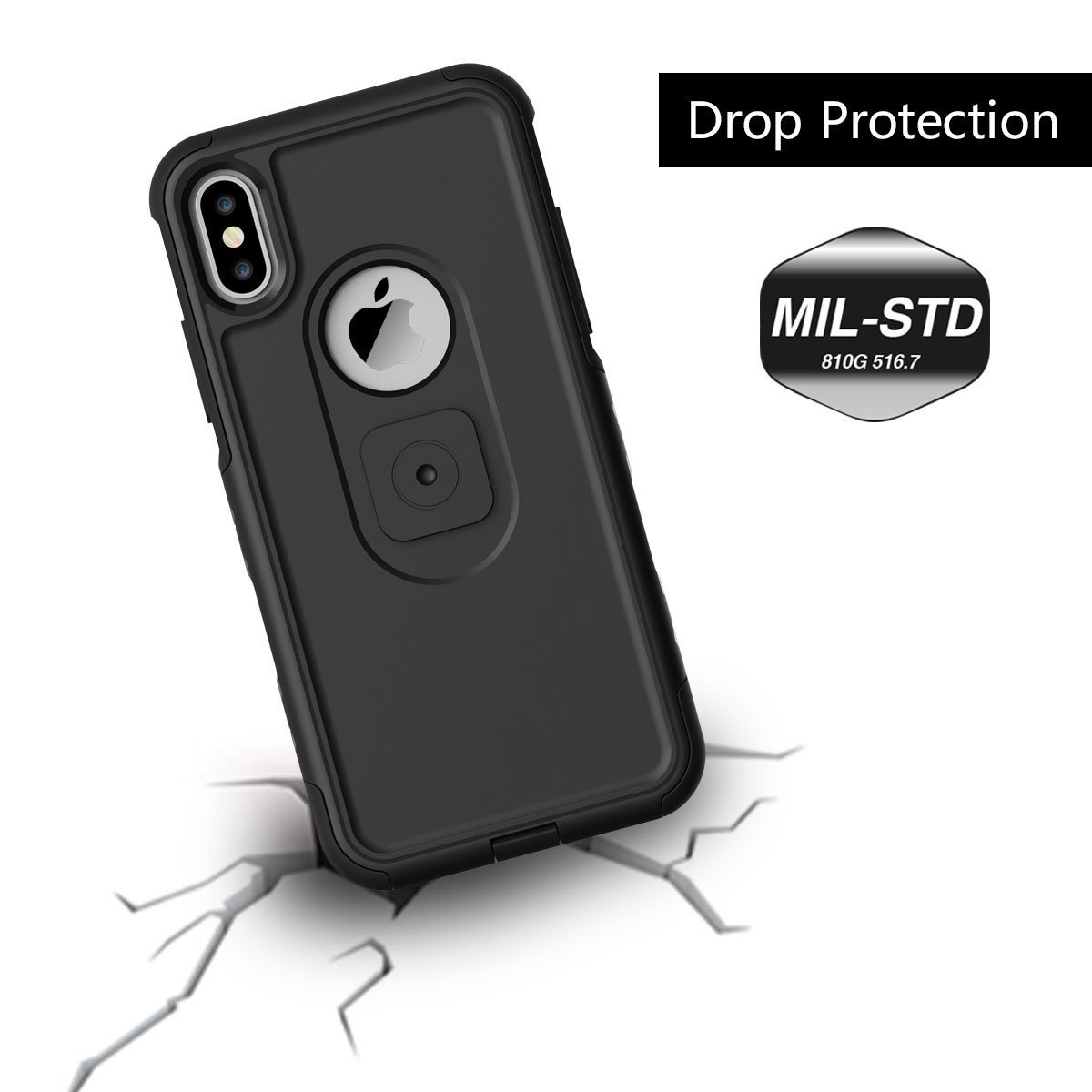 Sportlink Run Kit for iPhone X / iPhone 10, Sports Wristband Phone Holder, Workout iPhone Armband for Cycling Gym Jogging Running (Black)