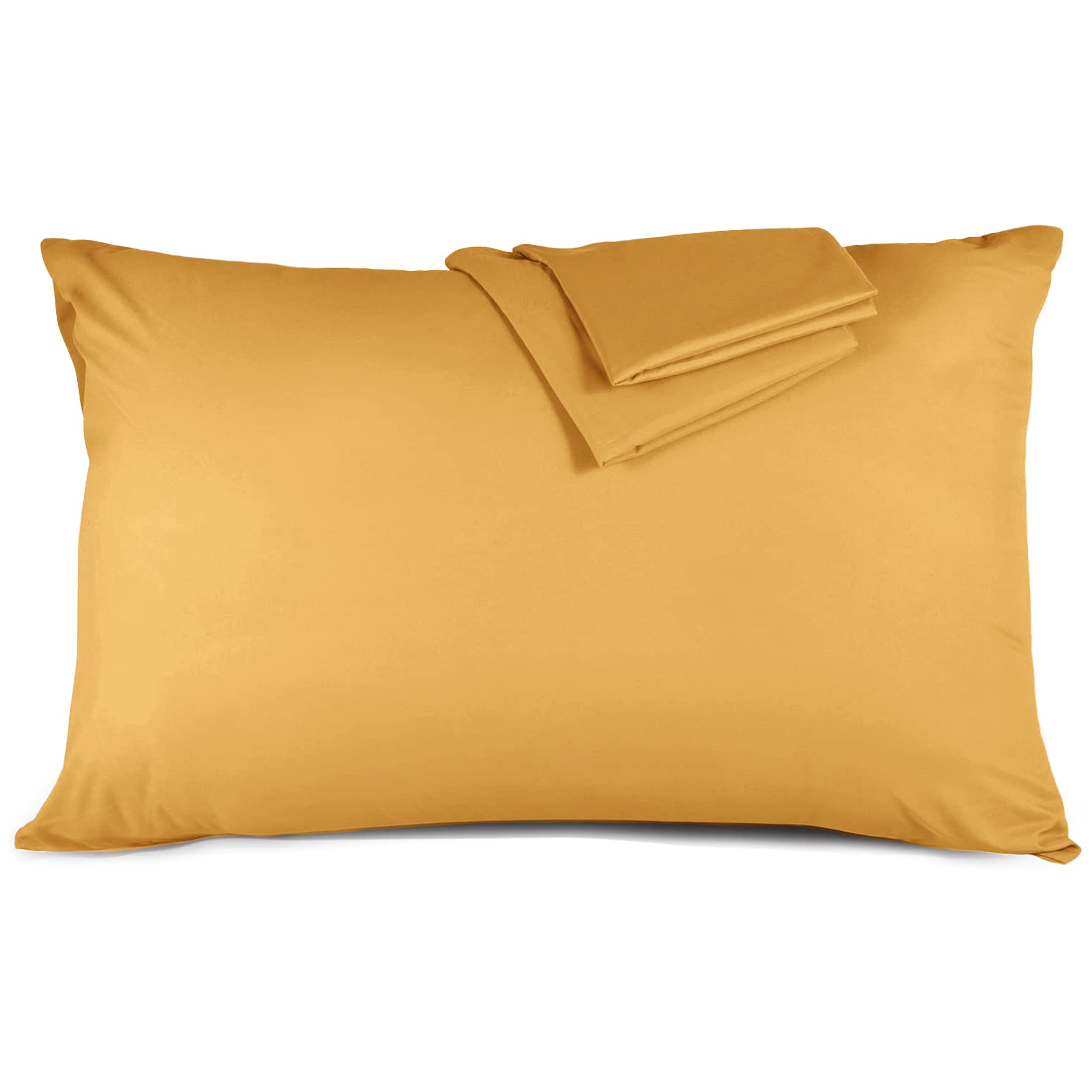 Hafaa Pillow Cases 2 Pack Brushed Microfiber Plain Pillow Cases with Envelop Closure – Wrinkle & Fade Resistant Pillow Cover, (Ochre, 50x75 cm) — image 1