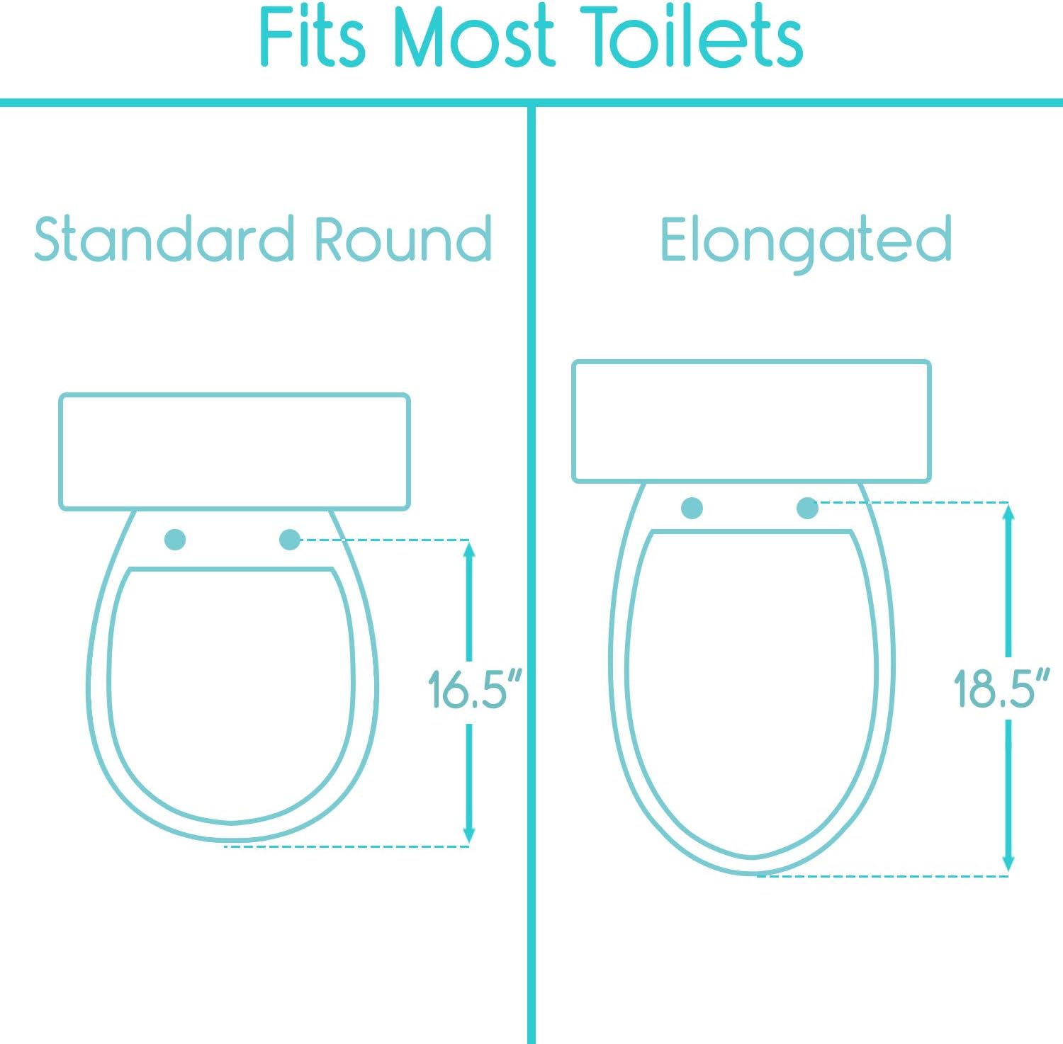 Vive Raised Toilet Seat - 5" Portable, Elevated Riser with Padded Handles - Elongated and Standard Fit Commode Lifter - Bathroom Safety Extender Assists Disabled, Elderly, Seniors, Handicapped (1): Health & Personal Care