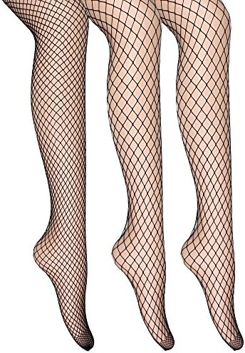 Kingspearl Fishnet Stockings Set 3 Pairs Patterned Tights Lace Pantyhose for Women High Elasticity (Pattern 1)