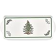 Spode Christmas Tree Sandwich Tray (15" x 6.5") - Decorative Serving Platter for Crudit, Appetizers, Holiday Snacks - Festive Melamine Dish, Durable Christmas Dinnerware - Elegant Holiday Tableware