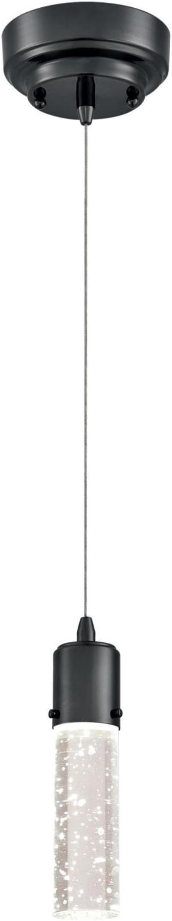 Westinghouse Lighting 6355400 Cava One-Light Dimmable LED Indoor Mini Pendant, Gun Metal Finish with Bubble Glass