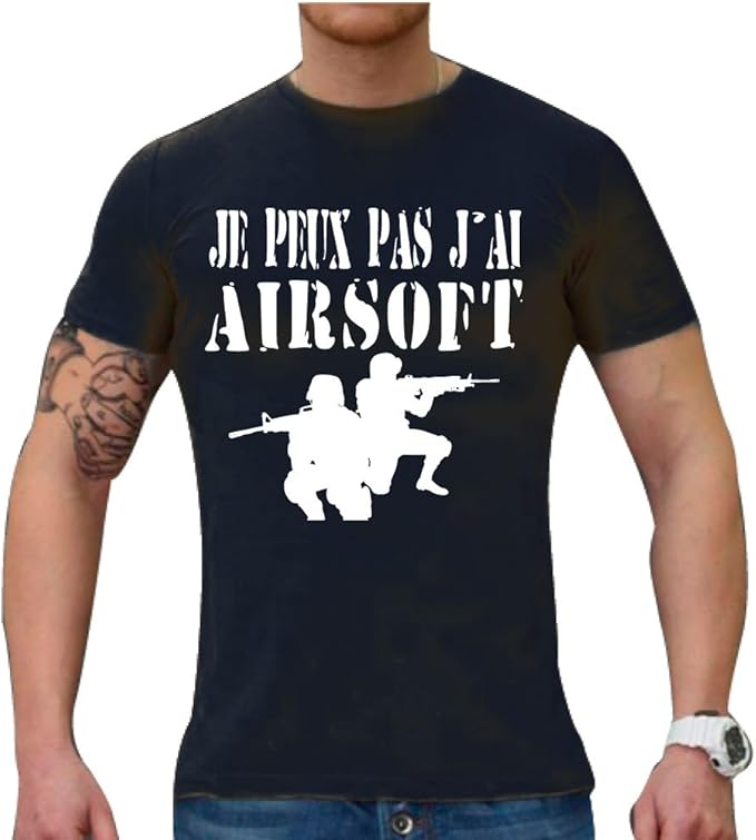 T Shirt Humoristique Je Peux Pas J Ai Airsoft Amazon Fr Vetements Et Accessoires