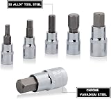 Qnkaa Hex Bit Socket Set 13-Piece S2 Alloy Steel Premium CrV Sockets view 2