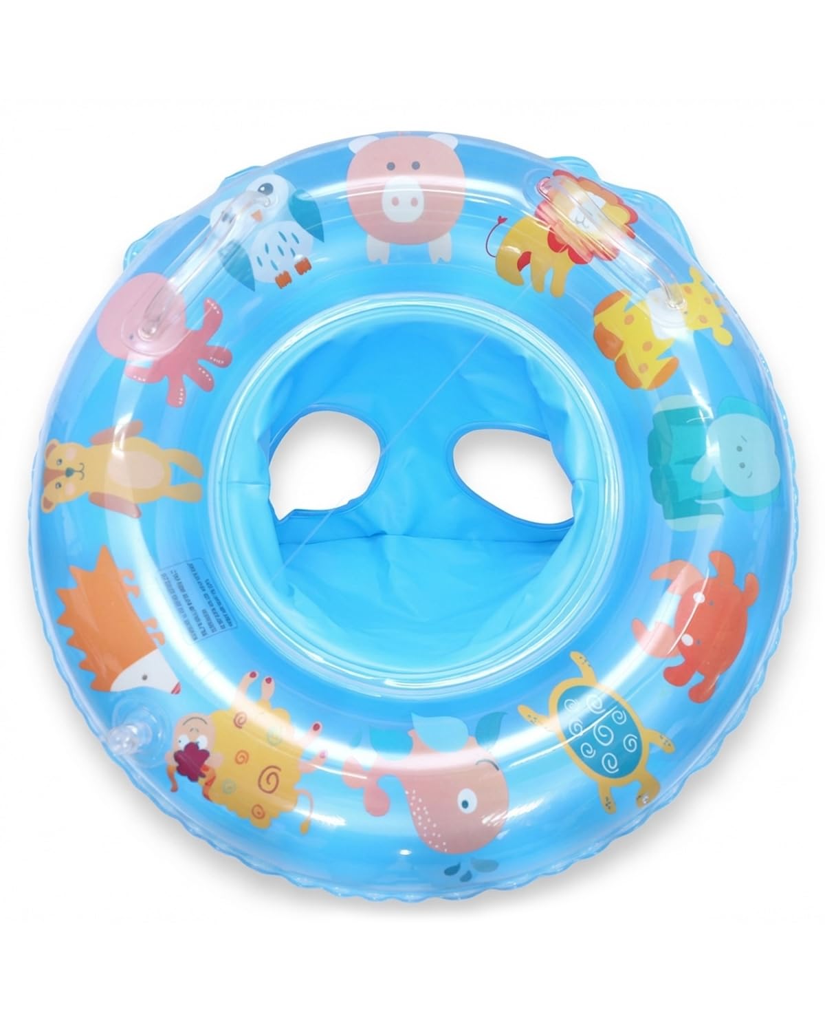 Toddler Inflatable Swim Ring, Animal Pattern Pool Float with Handles & Leg Holes, Smooth PVC Baby Swimming Ring for Kids 1–3 Years, Summer Water Toy