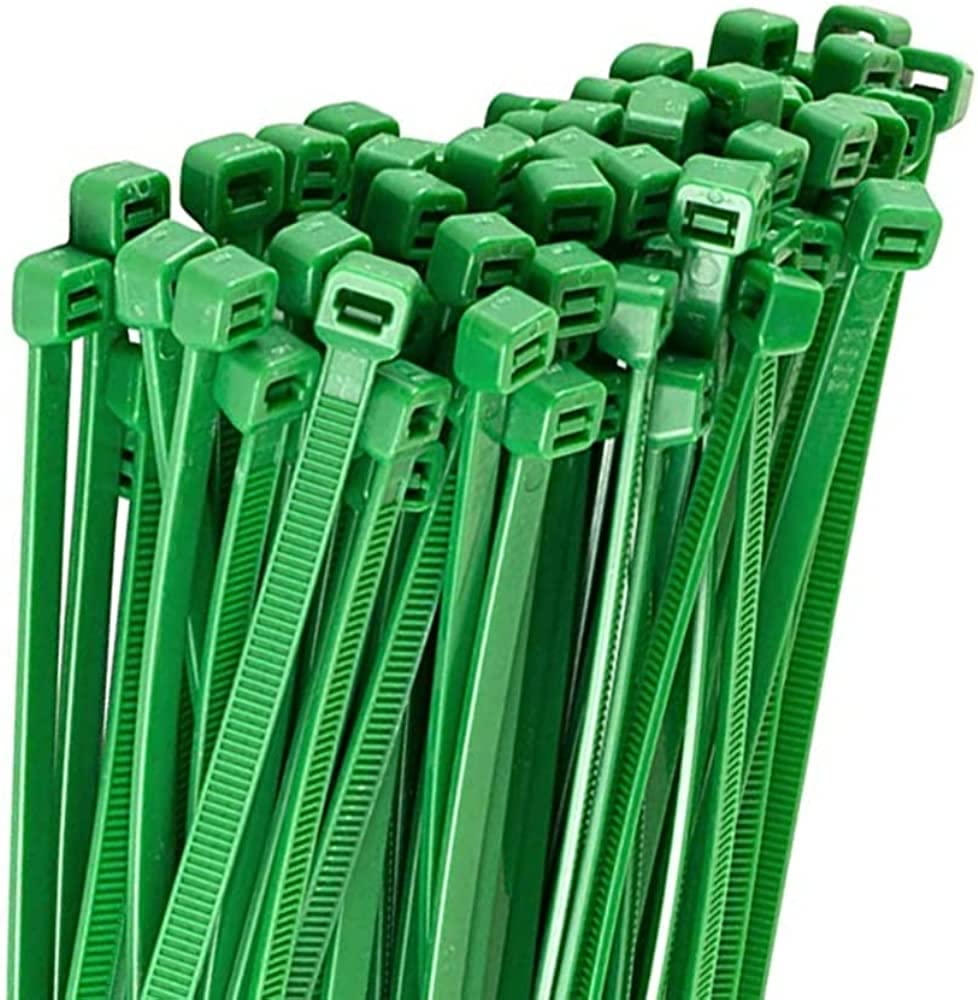 alantik cstgrn Cable Ties, 100 Pieces, Greens, 15 cm