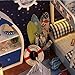 Flever Dollhouse Miniature DIY House Kit Creative Room with Furniture and Cover for Romantic Artwork Gift-Face The Sky
