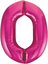 Unique Pink Number 0 Shaped Large Foil Balloon 86cm One Piece