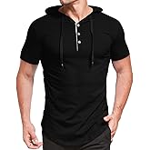 KUYIGO Men's S-5X Short&Long Sleeve Athletic Casual Plus Size Hoodies Sport Sweatshirt Hooded T-Shirts