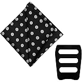 Rzmtaol Polka Dot Mens Handkerchiefs with Pocket Square Holder, Satin Suit Pocket Squares for Men Wedding Daily Office Party